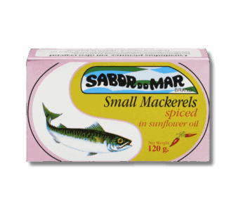 Sabor do Mar Small Mackerels Spiced in Sunflower Oil 120g
