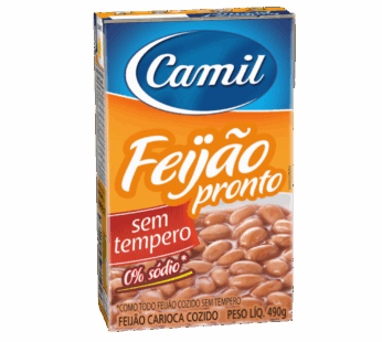 Camil Feijao Carioca Pronto sem Tempero 490g