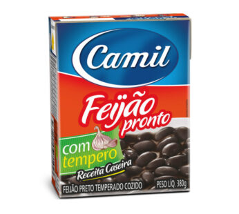 Camil Feijao Preto Pronto com Tempero 380g